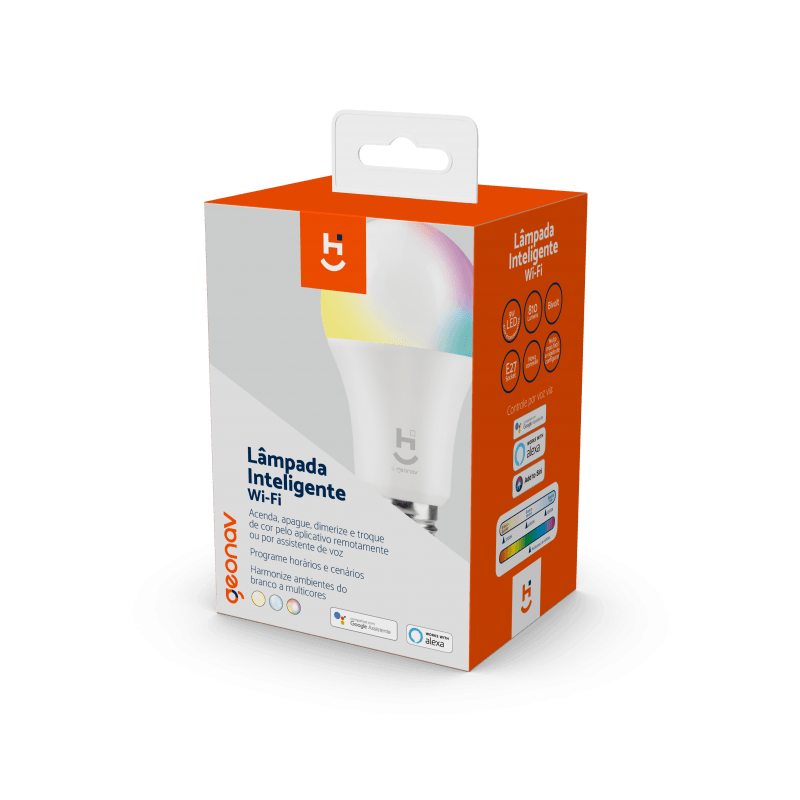 Encontraproduto.com.br - Lâmpada Inteligente Wi-Fi e Smart E27 Quente e Frio Alfacomex