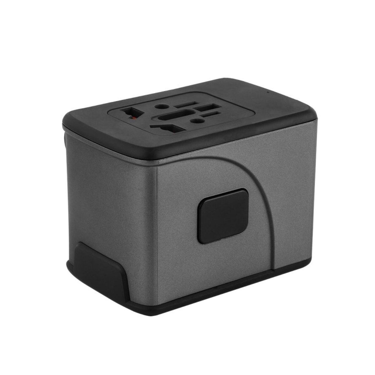 Encontraproduto.com.br - Carregador Adaptador de Viagem Universal, Com 4 Saidas, USB e USB-C TLCH65BK Geonav