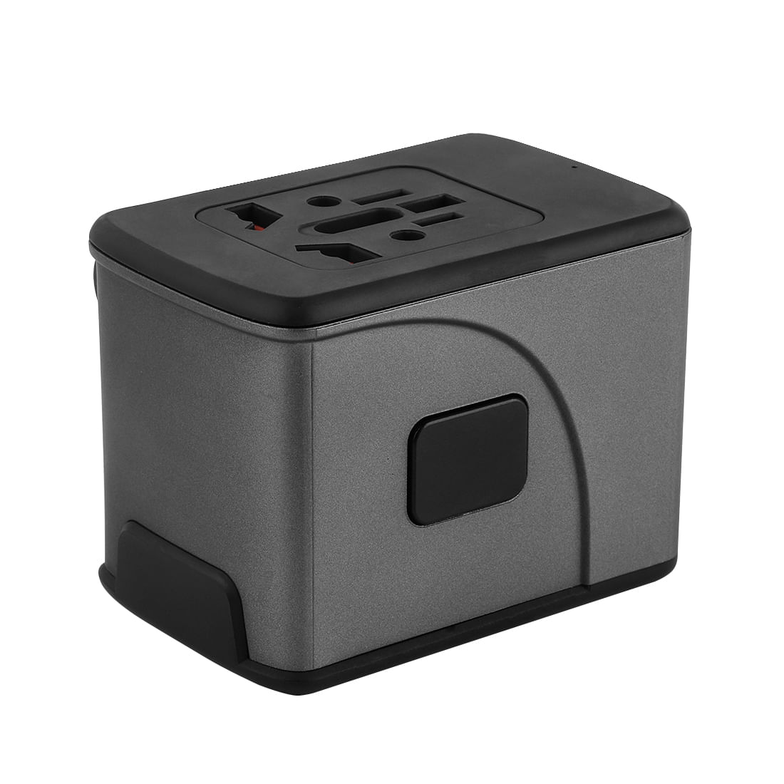 Encontraproduto.com.br - Carregador Adaptador de Viagem Universal, Com 4 Saidas, USB e USB-C TLCH65BK Geonav