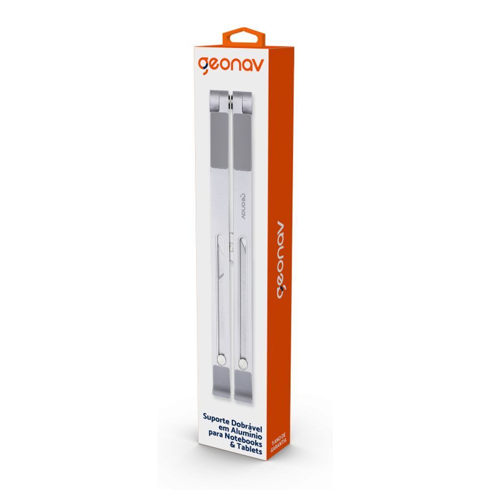 Encontraproduto.com.br - Suporte Notebook e Tablet Dobrável em Alumínio SUPNOTE Geonav
