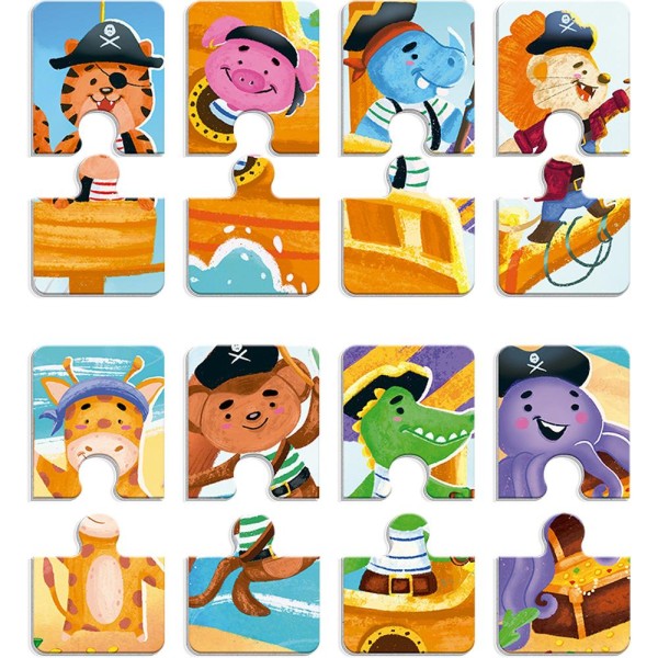 Encontraproduto.com.br - Super Kit Navio Pirata Montessori Brincadeira de Criança 3430 3+