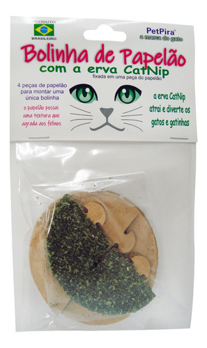 Bolinha de Papelão com Catnip Petpira