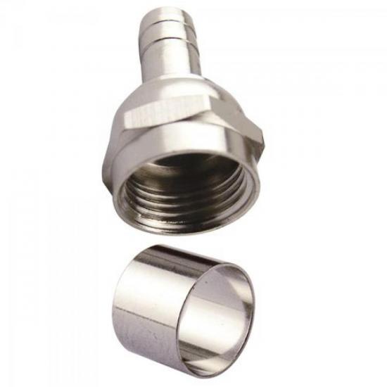 Conector F para Cabo RGC59 com Anel Latão GENÉRICO-centena