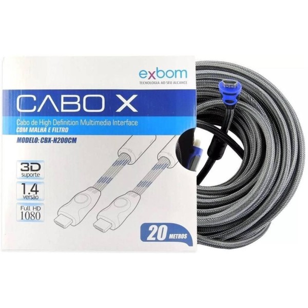Encontraproduto.com.br - Cabo Hdmi 1.4 4k a Granel para Tv de Led Lcd Plasma 20 Metros