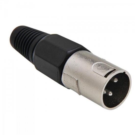 Conector Canon Macho Plástico PGCN0004 Preto Storm pacote Com 5