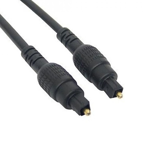 Cabo Fibra Optica para Audio 4 MM Toslink Toslink Preto 2 Metros