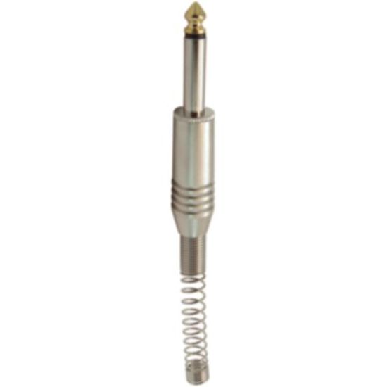 Encontraproduto.com.br - Plug Especial P10 Mono Metal com Mola Espacada Ponta Gold
