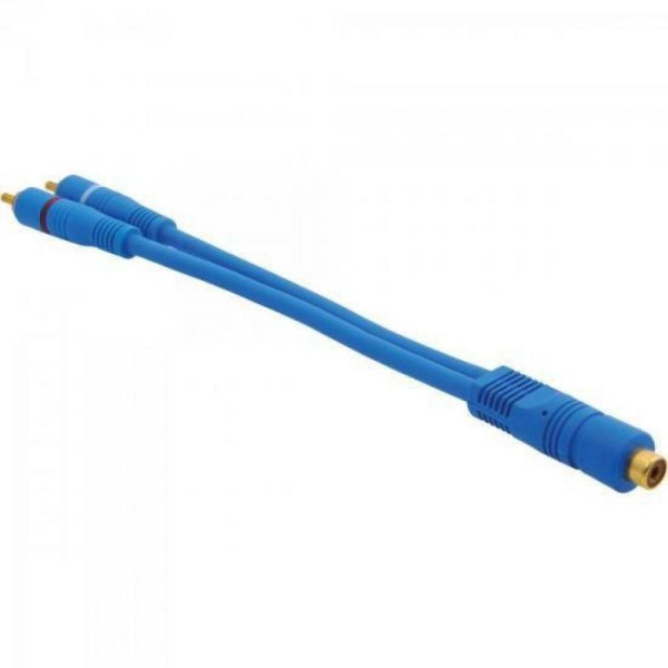 Encontraproduto.com.br - Cabo Y 1 RCA Femea X 2 RCA Macho 20CM CBAY0008 AZUL STORM