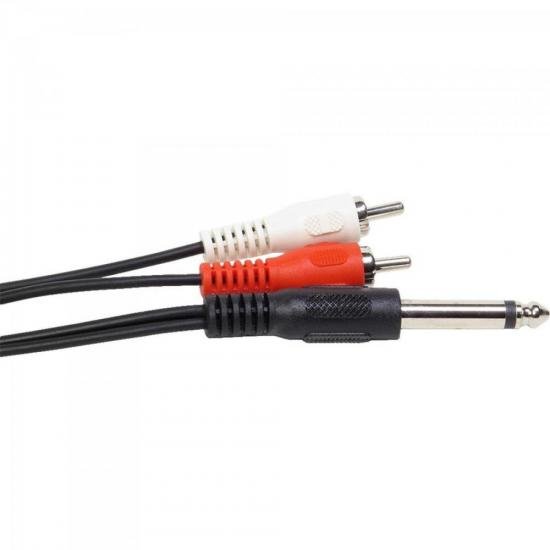 Cabo P10 Macho Mono Para 2 X Plug RCA Macho 1,8M Storm pacote Com 10