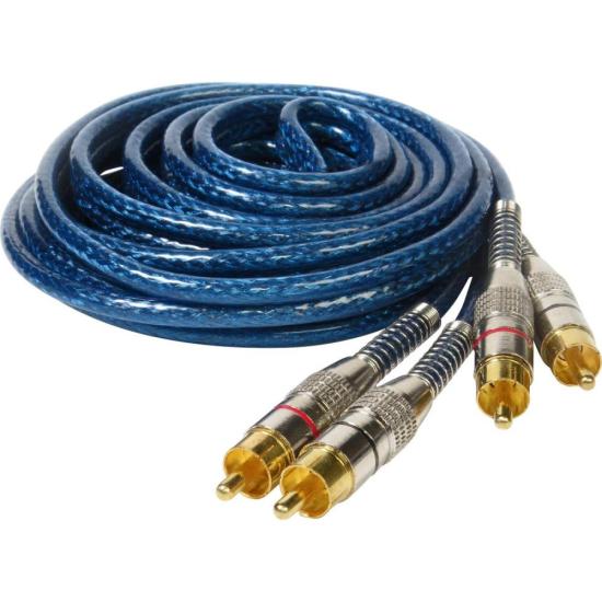Cabo Blindado 2RCA X 2RCA 3m Azul Storm