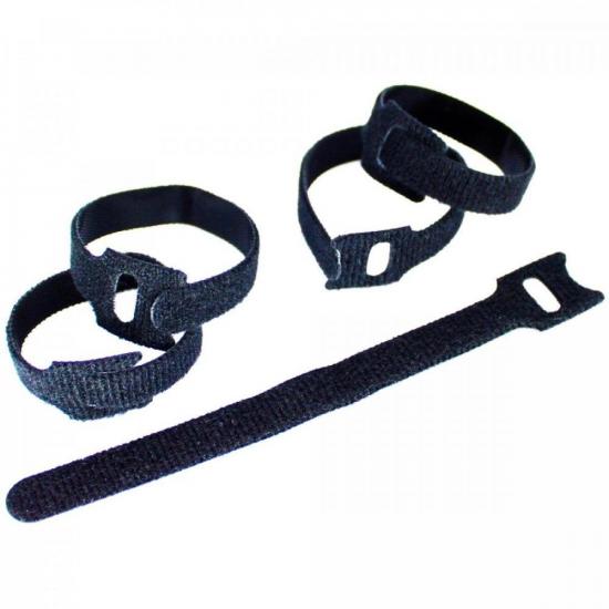 Organizador de Cabos Com Velcro ORCB0001 Preto Storm pacote Com 5
