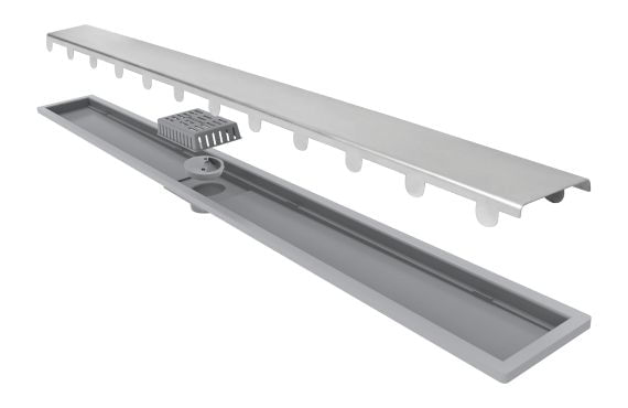 Encontraproduto.com.br - Ralo Linear Elleve Royal 117 90cm com Tampa Inox