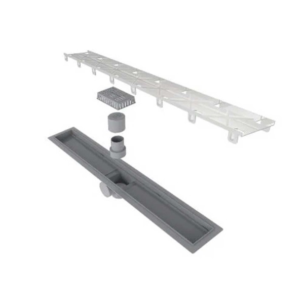 Encontraproduto.com.br - Ralo Linear Elleve Royal 132 90cm com Tampa Oculta