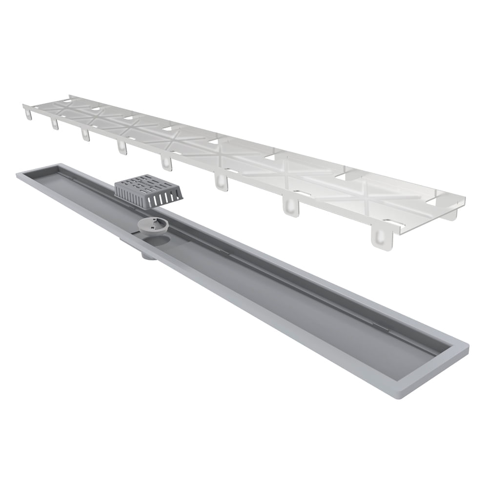 Encontraproduto.com.br - Ralo Linear Elleve Royal 133 100cm com Tampa Oculta