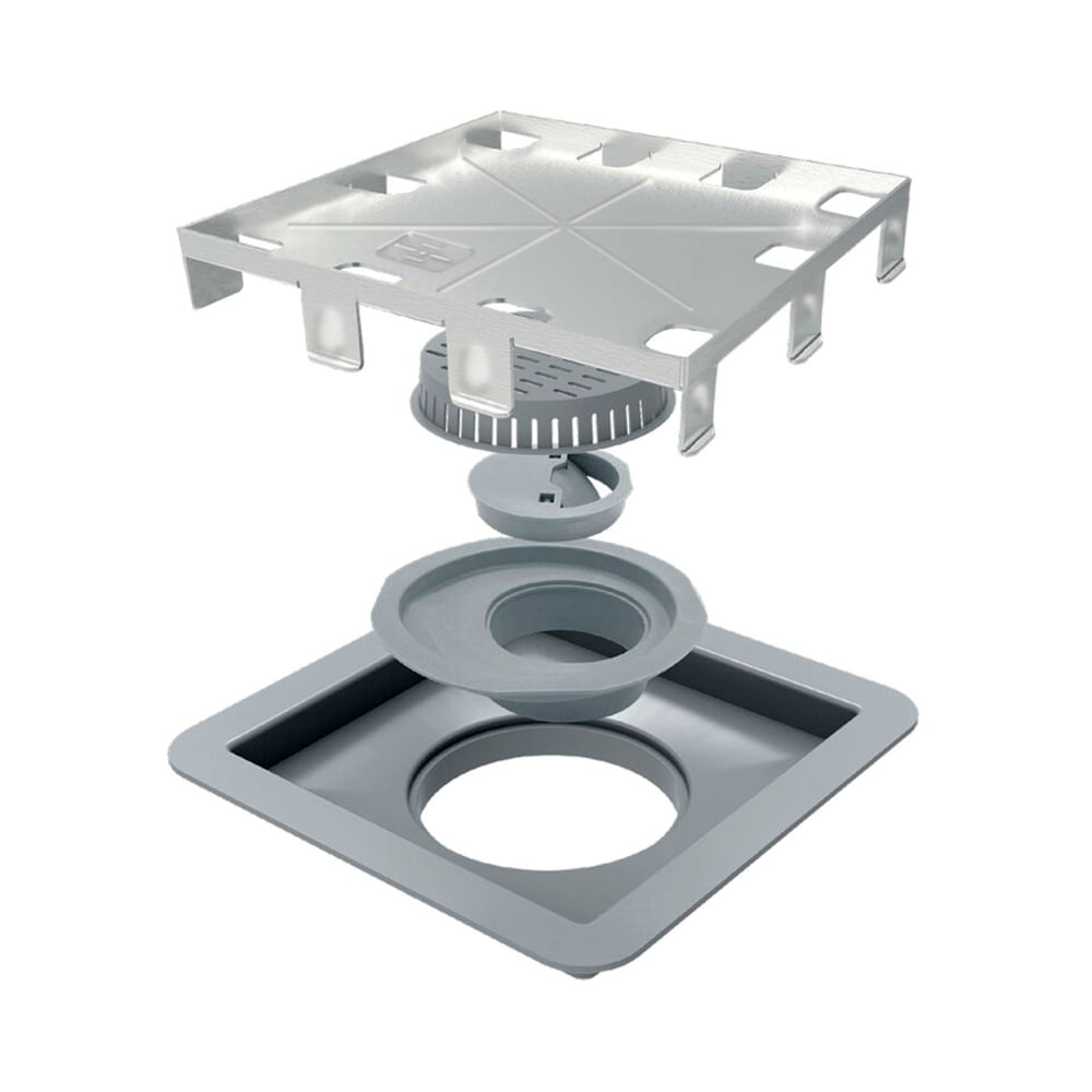 Encontraproduto.com.br - Ralo Linear Elleve Square 209 15x15 com Tampa Oculta