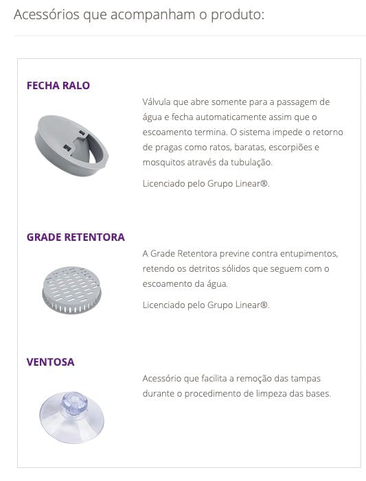 Encontraproduto.com.br - Ralo Linear Elleve Square 209 15x15 com Tampa Oculta