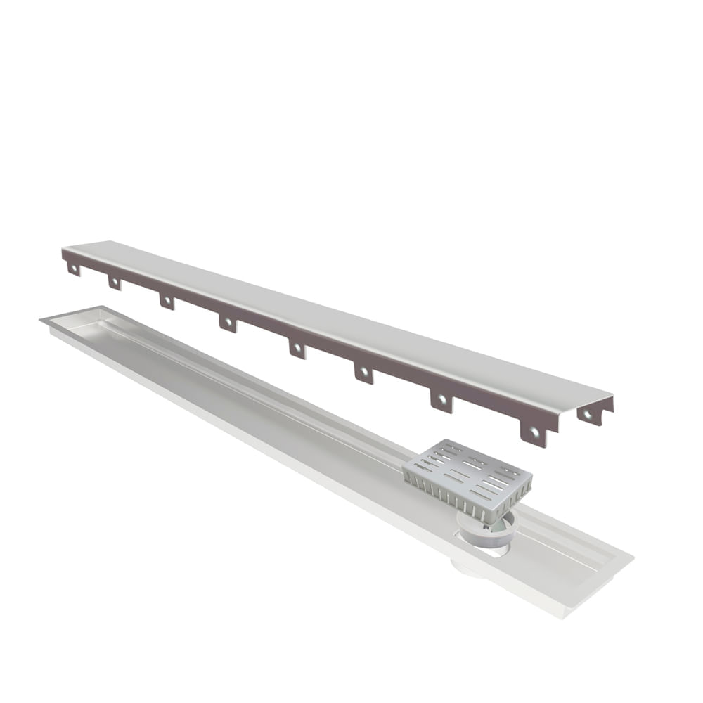 Ralo Linear Elleve Multimaster 279 120cm com Tampa Inox