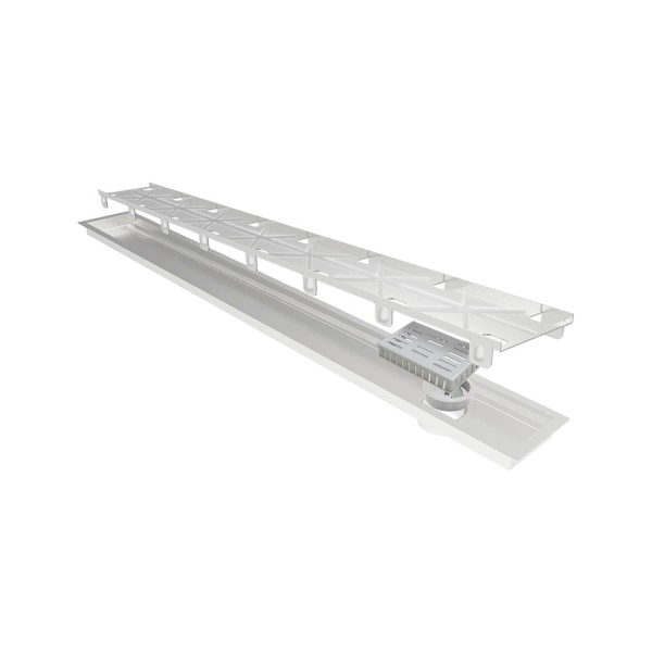 Encontraproduto.com.br - Ralo Linear Elleve Multimaster 238 100cm com Tampa Oculta