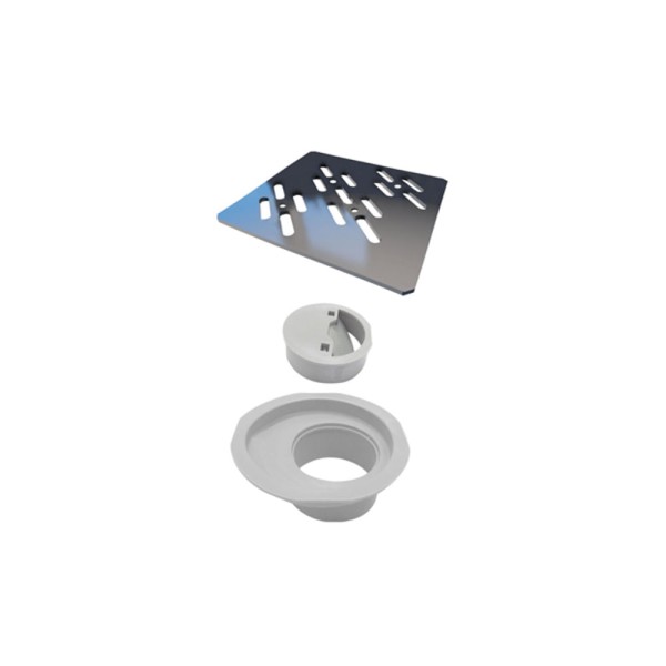 Encontraproduto.com.br - Grelha p/ Caixa Sifonada Quadrada 100mm Polida Novii