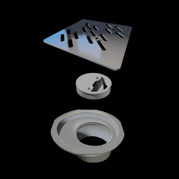 Encontraproduto.com.br - Grelha p/ Caixa Sifonada Quadrada 100mm Polida Novii