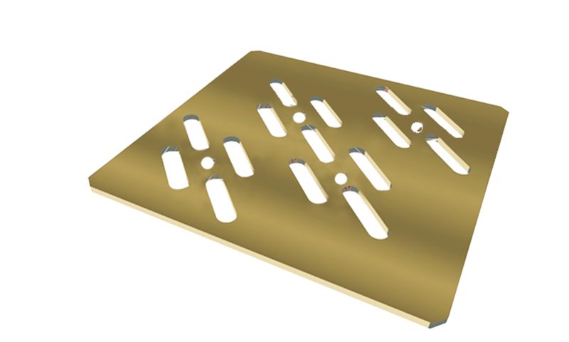 Encontraproduto.com.br - Grelha para Ralo Linear Elleve Quadrada 4027 15x15 Gold