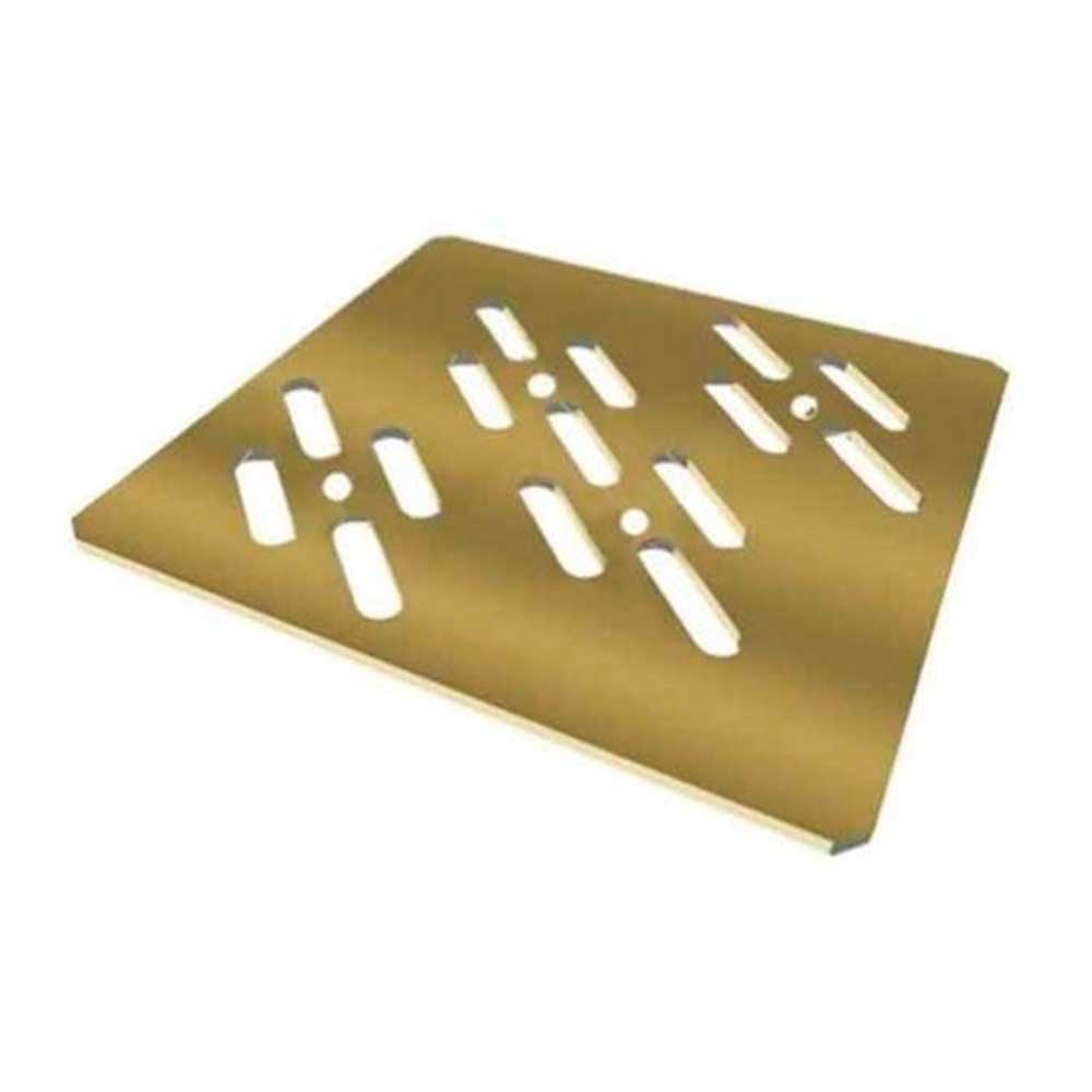 Encontraproduto.com.br - Grelha para Ralo Linear Elleve Quadrada 4027 15x15 Gold