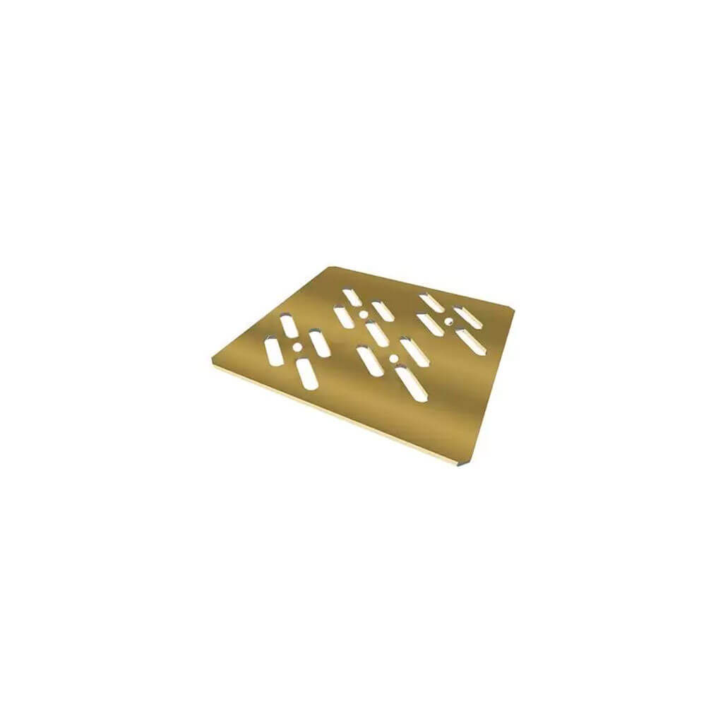 Encontraproduto.com.br - Grelha para Ralo Linear Elleve Quadrada 4027 15x15 Gold