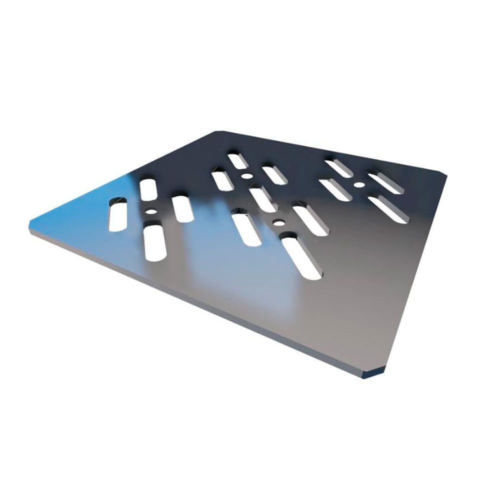 Encontraproduto.com.br - Grelha para Ralo Linear Novii Quadrada 5205 10x10 Aço Inox