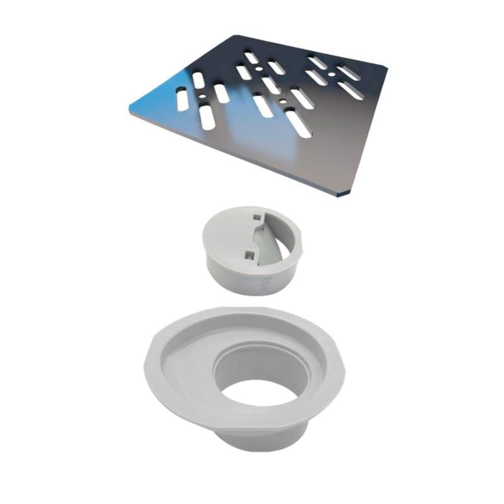 Encontraproduto.com.br - Grelha para Ralo Linear Novii Quadrada 5205 10x10 Aço Inox