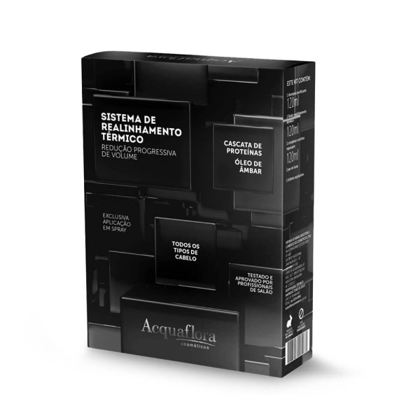 Encontraproduto.com.br - Sistema de Realinhamento Térmico Capilar Acquaflora Kit Com 3 Produtos