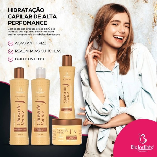 Encontraproduto.com.br - Kit Capilar Profissional Bio Instinto Chuva De Verniz - 4 Itens