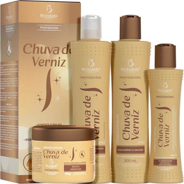 Encontraproduto.com.br - Kit Capilar Profissional Bio Instinto Chuva De Verniz - 4 Itens
