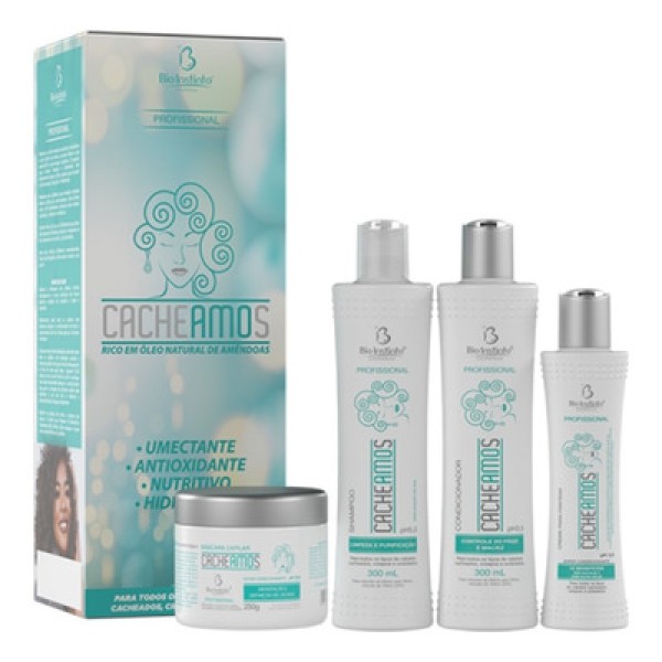Encontraproduto.com.br - Kit Hidratação Capilar  Cacheamos Bio Instinto 4 Itens