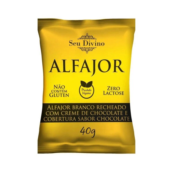 Alfajor Vegano Seu Divino Zero Lactose Branco 40g