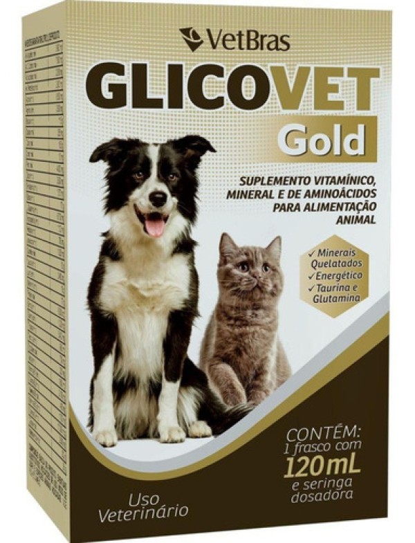 Encontraproduto.com.br - Glicovet Gold 120ml - Suplemento Vitamínico 