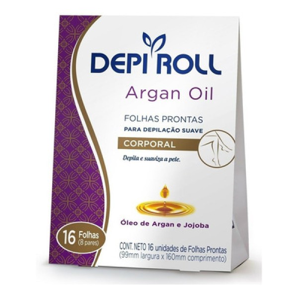 Folha Pronta Para Depilação Depi Roll Corporal Argan com 8 Folhas