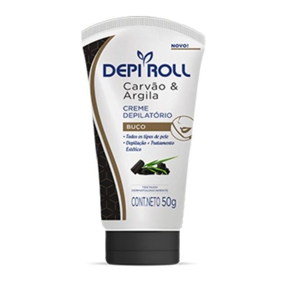 Encontraproduto.com.br - Creme Depilatório Depi-Roll Buço Carvão e Argila 50g