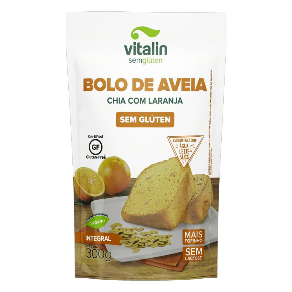 Encontraproduto.com.br - Bolo de Aveia Chia Com Laranja 300g Vitalin