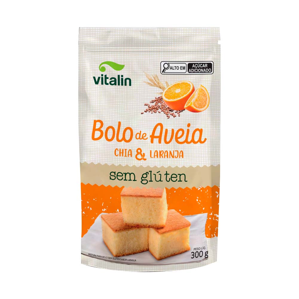 Encontraproduto.com.br - Bolo de Aveia Chia Com Laranja 300g Vitalin