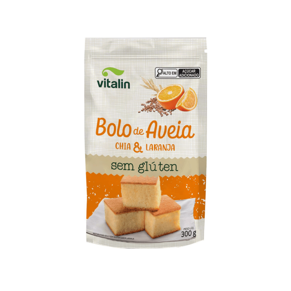 Encontraproduto.com.br - Bolo de Aveia Chia Com Laranja 300g Vitalin