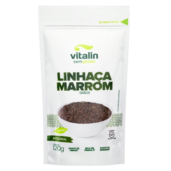 Encontraproduto.com.br - SEMENTE DE LINHACA MARROM VITALIN 120G