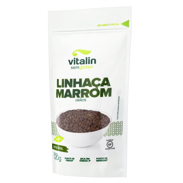 Encontraproduto.com.br - SEMENTE DE LINHACA MARROM VITALIN 120G