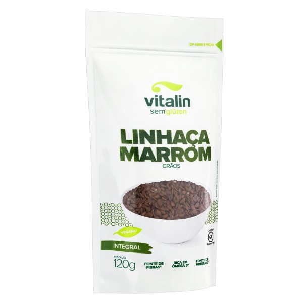 Encontraproduto.com.br - SEMENTE DE LINHACA MARROM VITALIN 120G