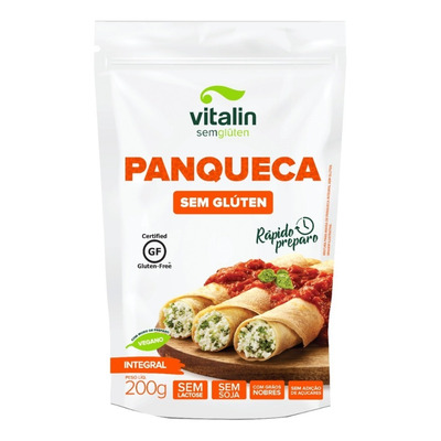 Mistura para Massa de Panqueca Vitalin Integral Embalagem 200g