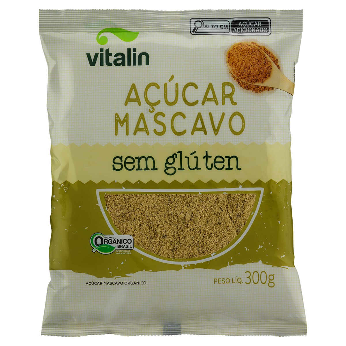 Açúcar Mascavo Sem Glúten Vitalin 300g