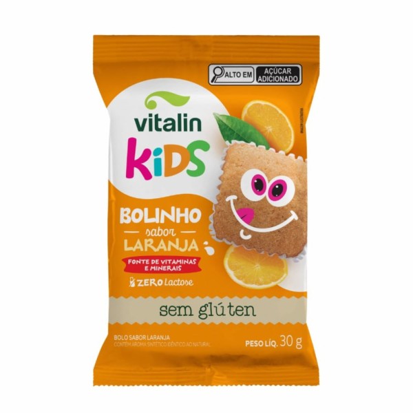 Bolinho Vitalin Kids s/ Glúten Laranja 30g