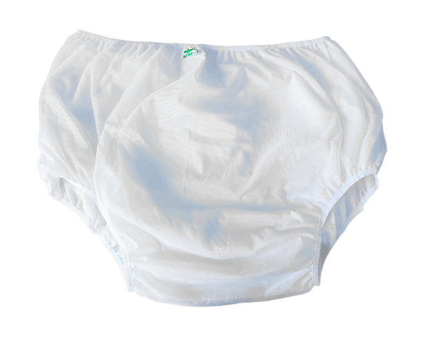 Encontraproduto.com.br - Calca Plastica Luxo  Sem Botão (BRANCO) - TAM G - Senior Care