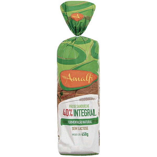 Encontraproduto.com.br - Pão de Forma Integral sem Lactose Amalfi 450g