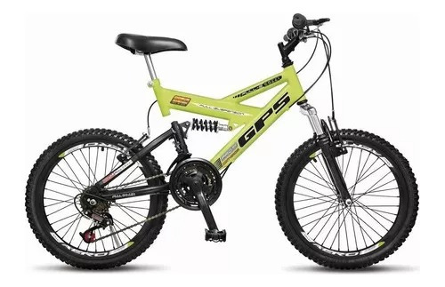Bicicleta Infantil Colli Gps20, Aro 20, 21 Marchas, Quadro D Cor Verde