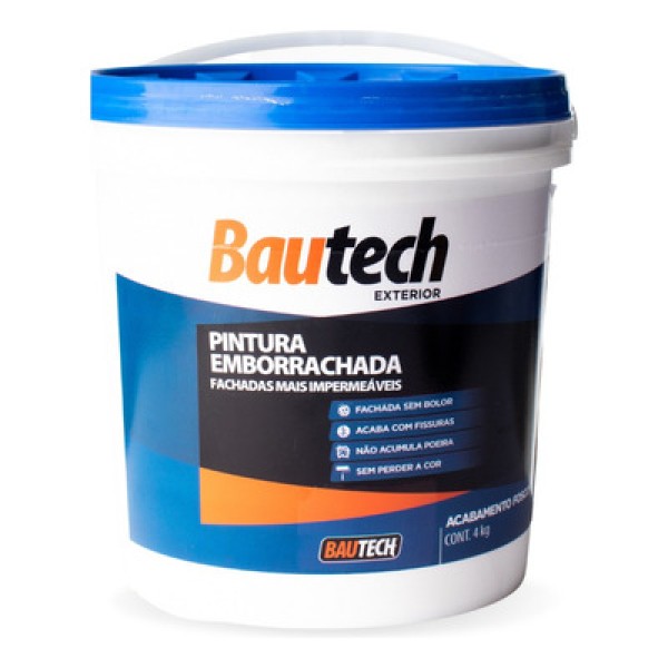 Encontraproduto.com.br - Tinta Acrílica Fosco Emborrachada Grafite 4Kg Bautech